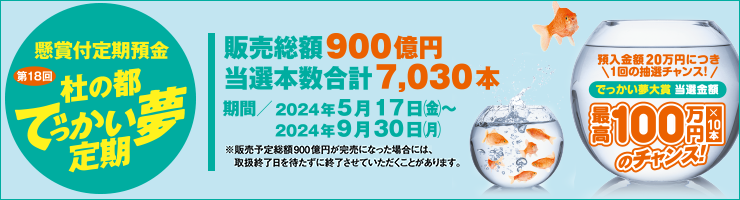 懸賞付定期預金第17回「杜の都でっかい夢定期」
