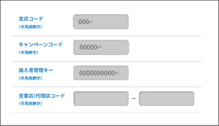 コード入力画面